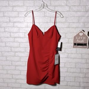 City studio red spaghetti strap dress size 13
